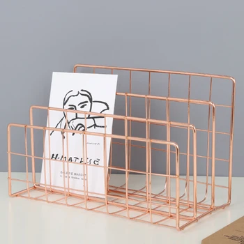 

Nordic Style Iron Art Newspaper Storage Rack Book Stand Book Stall Magazine File Rack Study Desktop Office Storage Finishing