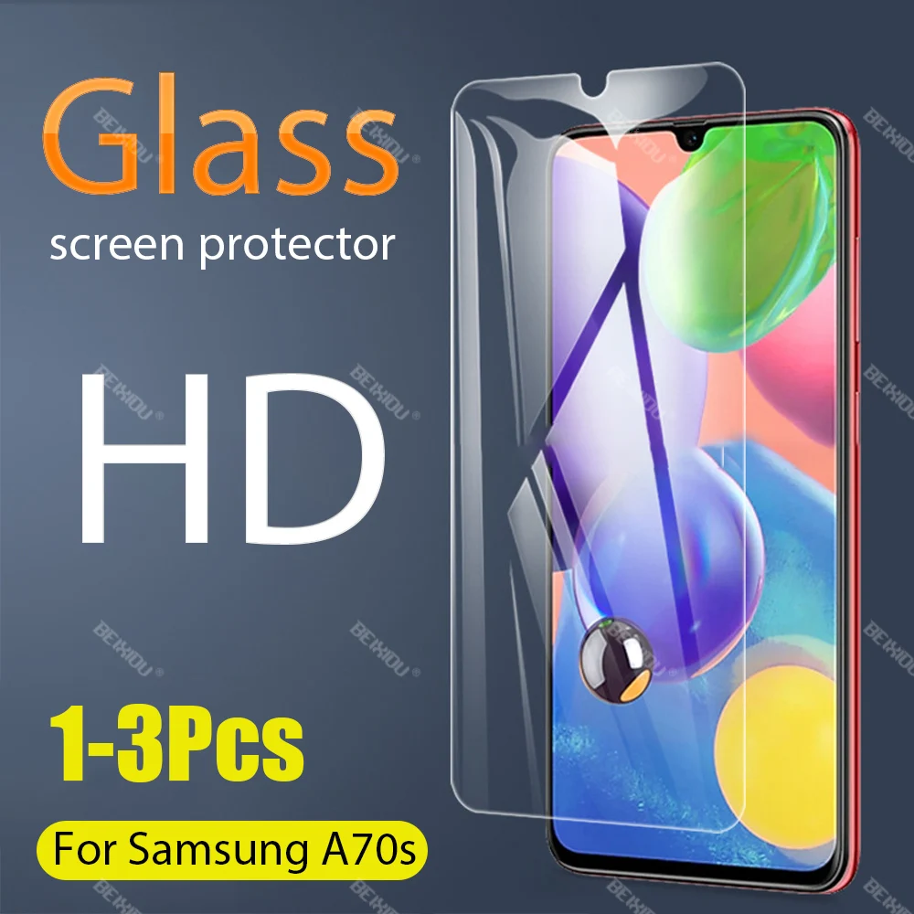 1 3 шт полное закаленное стекло для Samsung Galaxy A70s защита экрана защитная