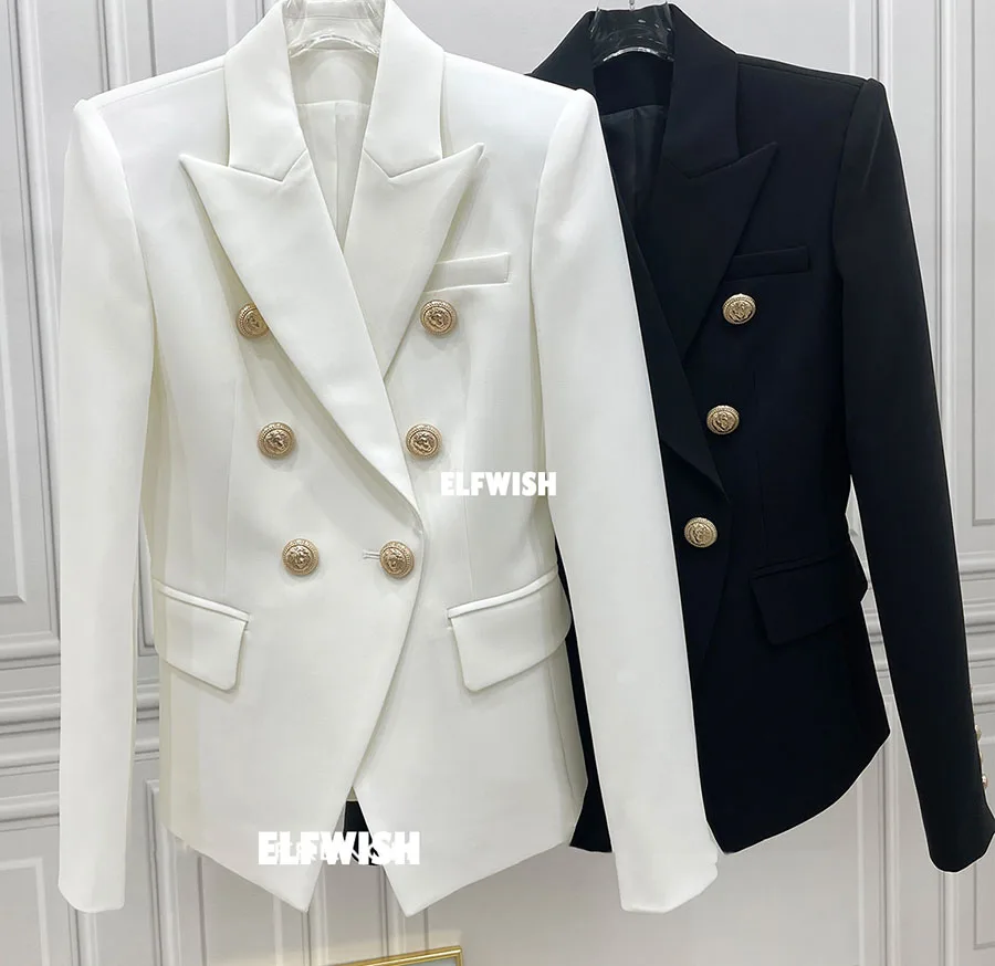 Women White Blazer Gold Buttons Women Black Blazer Gold Buttons
