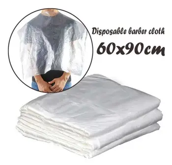 

60*90CM 100PCS Disposable Hairdressing Shawl Perm Dyed Hair Transparent Disposable Scarf Waterproof Membrane Cloth