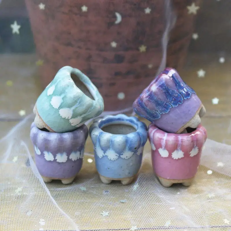 10pc Mini Pote De Flores Suculentas Cerâmica