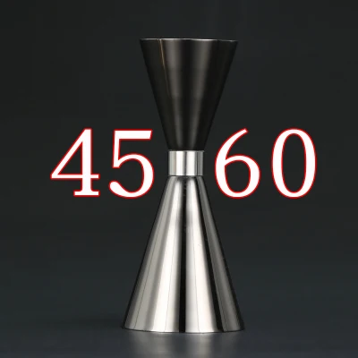 45x60ml black Шейкер для коктейлей из нержавеющей стали, мерная чашка, двойной стакан, для напитков, для измерения спирта, джиггер, кухонные гаджеты, барные инструменты - Цвет: 45x60ml black