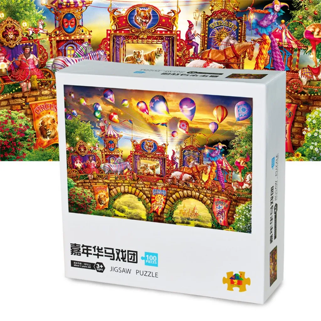Пазлы 100 штук деревянные головоломки для сборки игрушки взрослых Детские Игры