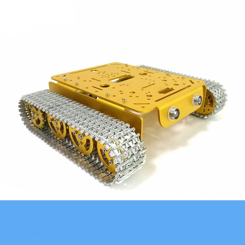 DIY T200 Full Metal Smart Crawler Rc Robot Tank Chassis Kit With High Torque Motor Speed Feedback Metal Track Education Toy