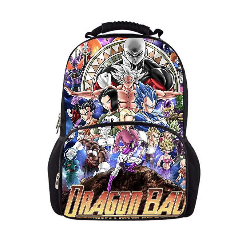 

3D Prints Backpack Japanese Anime Bookbag Dragon Ball Bag Children 17 Inch Schoolbag Boys Teen Travel Waterproof Student Laptop