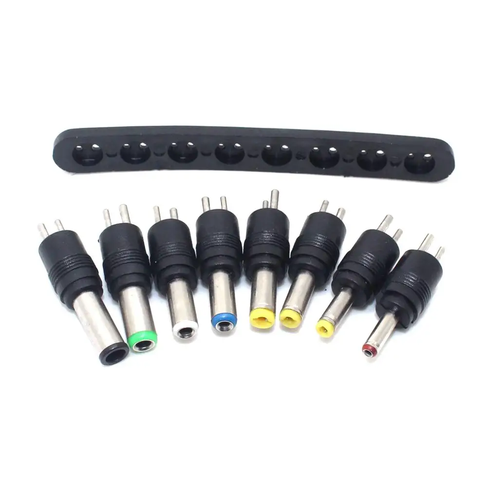 8PCS/Set Universal Laptop dc tip Adapter 90 Degree 2Pin To 4.01.7Mm/3.51.35Mm Dc Connector power plug adapter power socket adapter conversion plug plug conversion socket wall charger adapter universal socket adapter