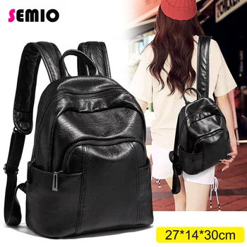 

Black Mini Womens Fashion Rucksacks Designer Backpack Purse for Women PU Leather Shoulder Bag Girl‘s Vintage Laptop Bookbag 2020