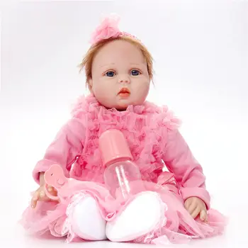 

Reborn Baby Toddler 22'' Handmade Nursery Doll Soft Vinyl Silicone Newborn Gifts Dolls For Girls Baby Doll Kids Toys For Girls