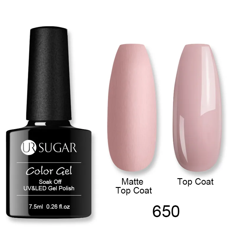 Ur Sugar 7,5 мл Гель-лак для ногтей гибридные лаки для маникюра ногтей Полупостоянный УФ светодиодный Гель-лак для дизайна ногтей базовое верхнее покрытие - Цвет: 650