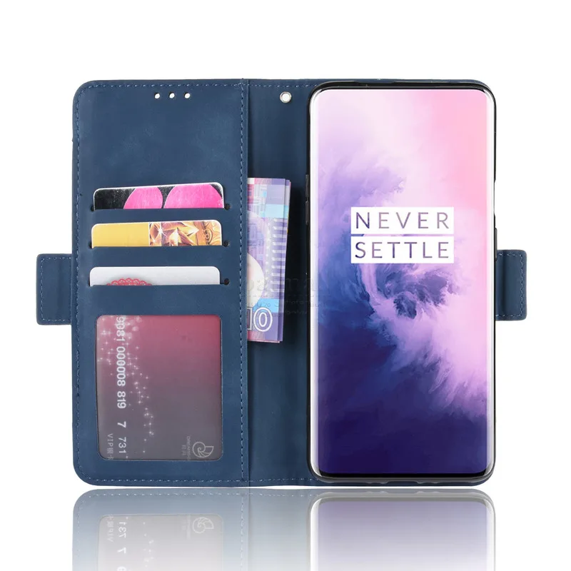 Чехол-Кошелек для Oneplus 7 Pro, Магнитный чехол-книжка для Oneplus 7 T, держатель для фото карт, роскошный кожаный чехол для мобильного телефона, Fundas
