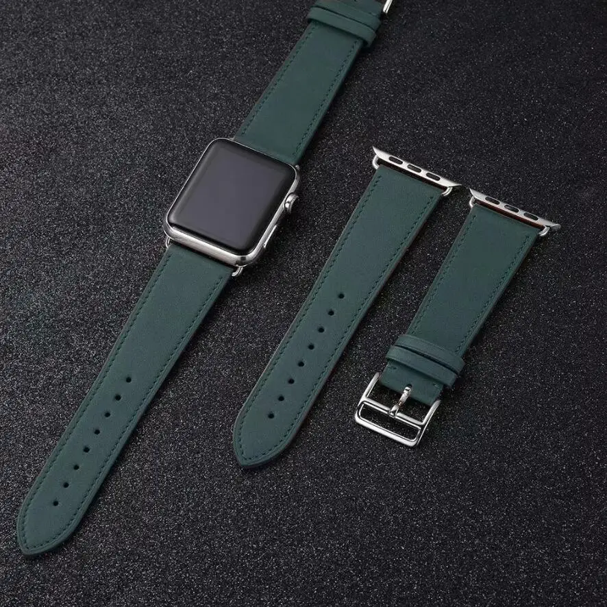 Ремешок из натуральной кожи для iwatch 5 4 3 2 1 42 мм 40 мм 44 мм ремешок для Apple Watch 38 мм