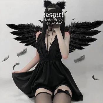 

Sexy pajamas women extreme temptation couples Women Summer Sleepwear V Neck Lace Pajamas Solid Color robe sets female home robe