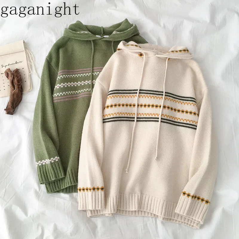 Женский свободный свитер Gaganight Повседневный пуловер в Корейском стиле на весну и