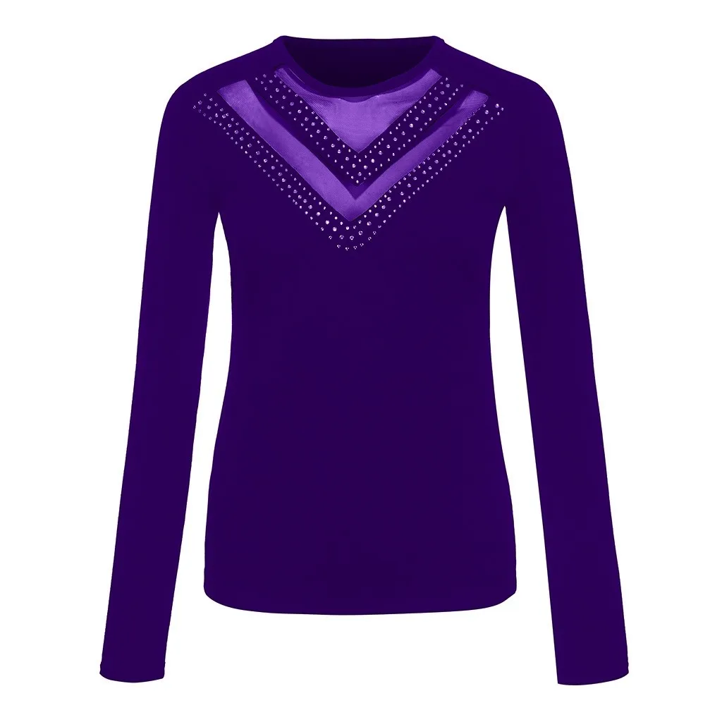 Женская готическая блуза с крестиком, кружевная вставка, рукав-бабочка, рубашка размера плюс, топ, блуза, Повседневная Элегантная блузка, Blusas Mujer De Moda - Цвет: Purple