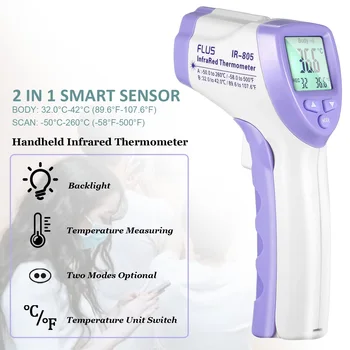 

Ear Forehead Digital Infrared Thermometer Non-contact Industry Body Thermometer Temperature Tester Temperature Gauge Instrument