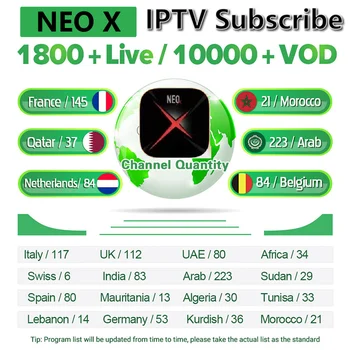 

NEOX Code 1 Year French Arabic Channels Netherlands African Spanish as QHDTV Abonnement PTV Subscription For Android Smart M3U