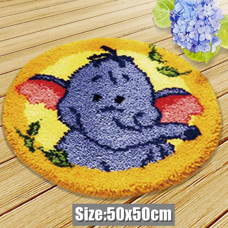 Carpet Embroidery Latch Hook Kit Foamiran Disney Mickey Winnie Undefined Latch Hook Rug Button Pad Package Smyrna Package Carpet 