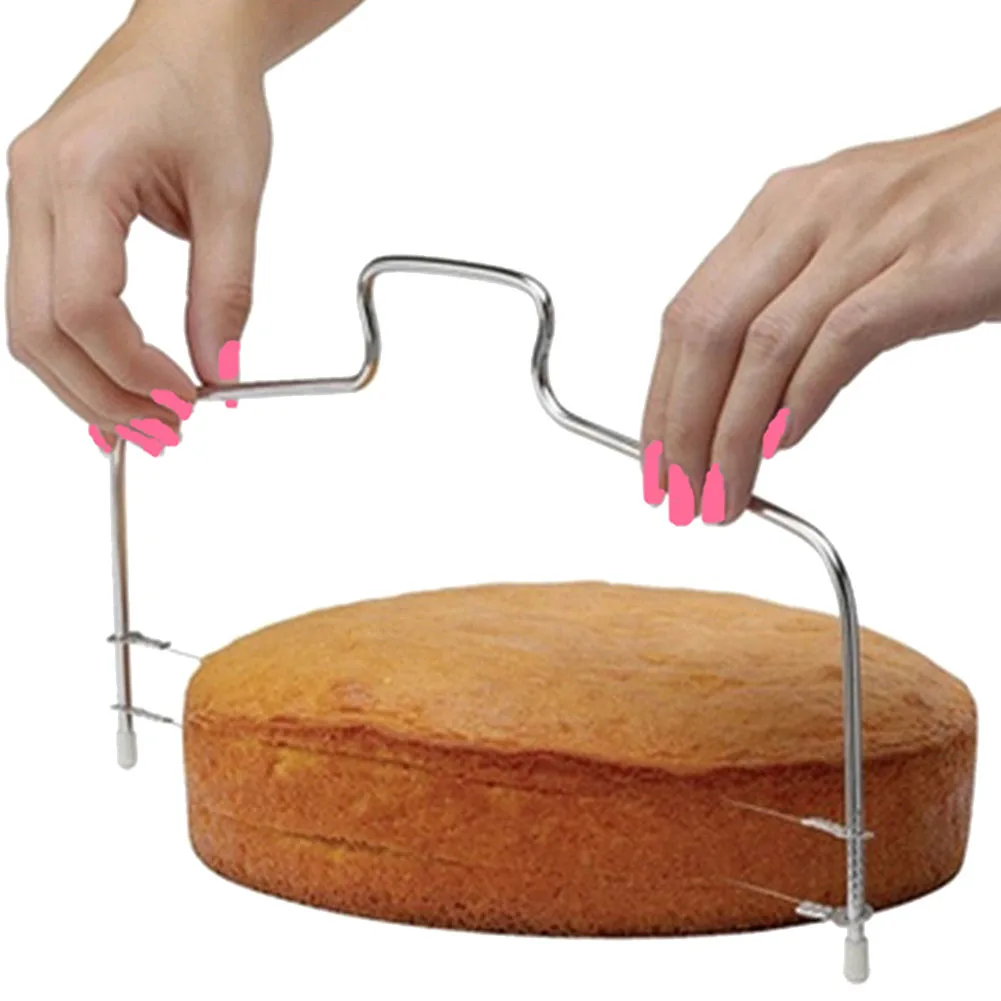 Adjustable Durable Stainless Steel Bread Slicer Cake Cutter Splitter Baking Layered Kitchen Tool Easy To Use