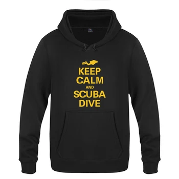 

Keep Calm and Scuba Dive - Creative Diving Gift Hoodie Sweatshirts Men Fashion Winter Mens Hooded Fleece Pullover Hoodies