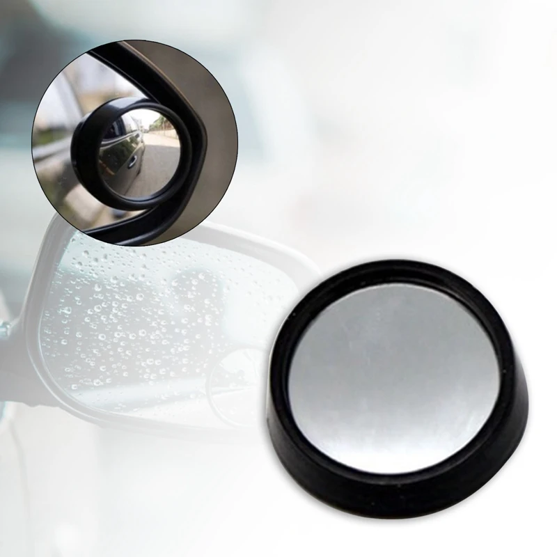 

2Pcs 360 Wide Angle Round Convex Car Vehicle Blind Spot Dead Zone Mirror Rear View Small Round Mirror Auto Side