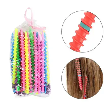 

XY Fancy 35pcs Plastic Barber Hairdressing Spiral Hair Perm Rods Hairdressing Curler Rollers DIY Hair Styling Tool Durable