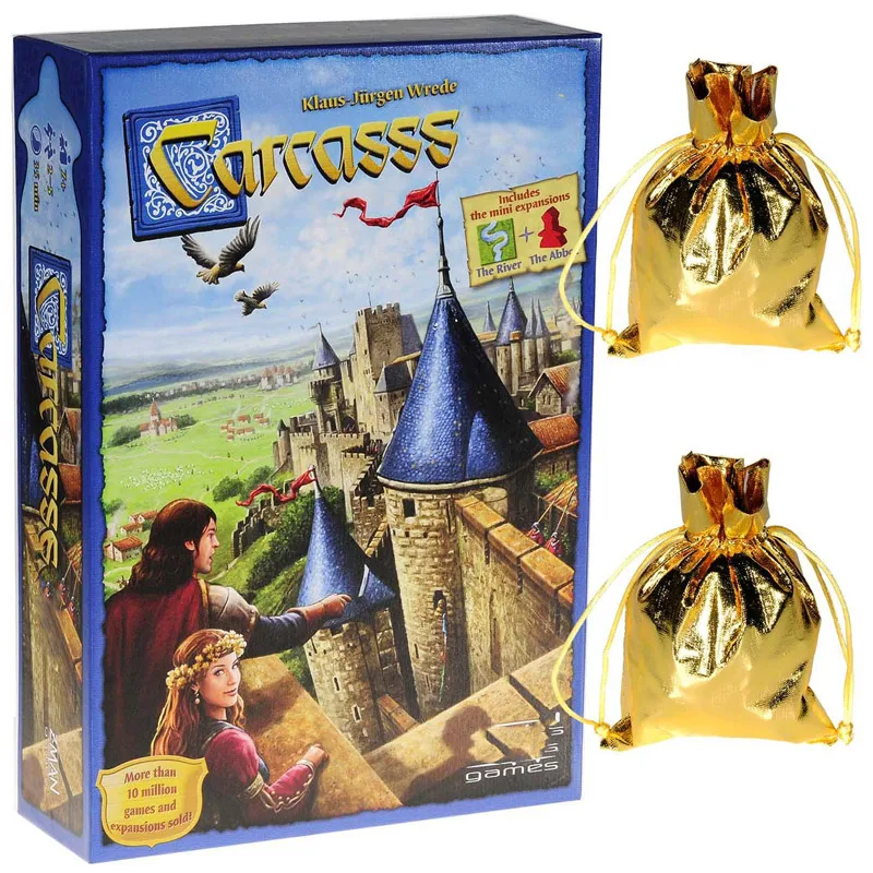 

Carcassonneing Metal box Full set board game salon party Strategy collectible table game toy gift for children Grownup Friend