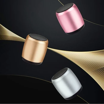 

Portable Bluetooth Speaker Fashion Metal/AUX Audio /Intelligent autodyne/3D Surround/TWS Small Audio Bass Box