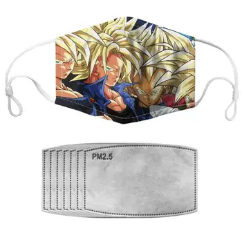 

WHEREISART Dragonball Face Mask Mascarilla Dust Mouth Mask Women Men Adult Windtproof Washable Face Masks