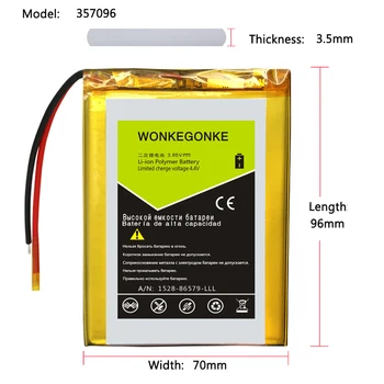 

for sony 357096 power Lithium Polymer Li-ion battery for GPS mp3 mp4 MP5 Bluetooth speakers 3.7V Electronic equipment player