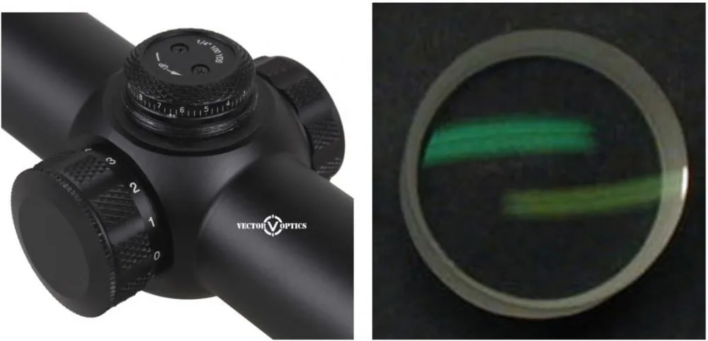 Vector Optics Grizzly 3-12x56 Riflescope For Hunting Center Dot Illuminated With German#4 Etched Glass Reticle Long Eyerelief