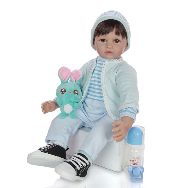 Bebes Reborn menino Realistic baby boy Doll soft silicone Full