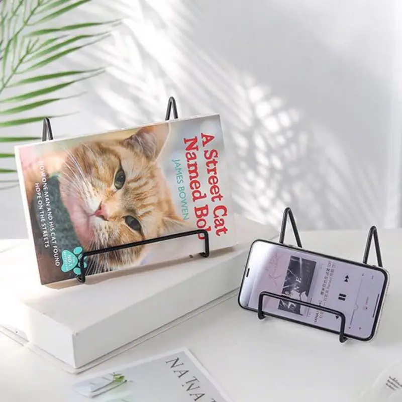 Геометрический Настольный стенд мобильный телефон Книжная коллекция стеллаж
