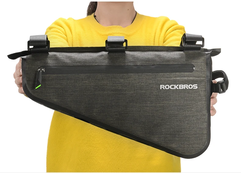 ROCKBROS 5L-8L Велоспорт велосипед Водонепроницаемый Велосипедный Чехол большой емкости MTB дорожный каркас сумка треугольная сумка водонепроницаемый накатка Паньер