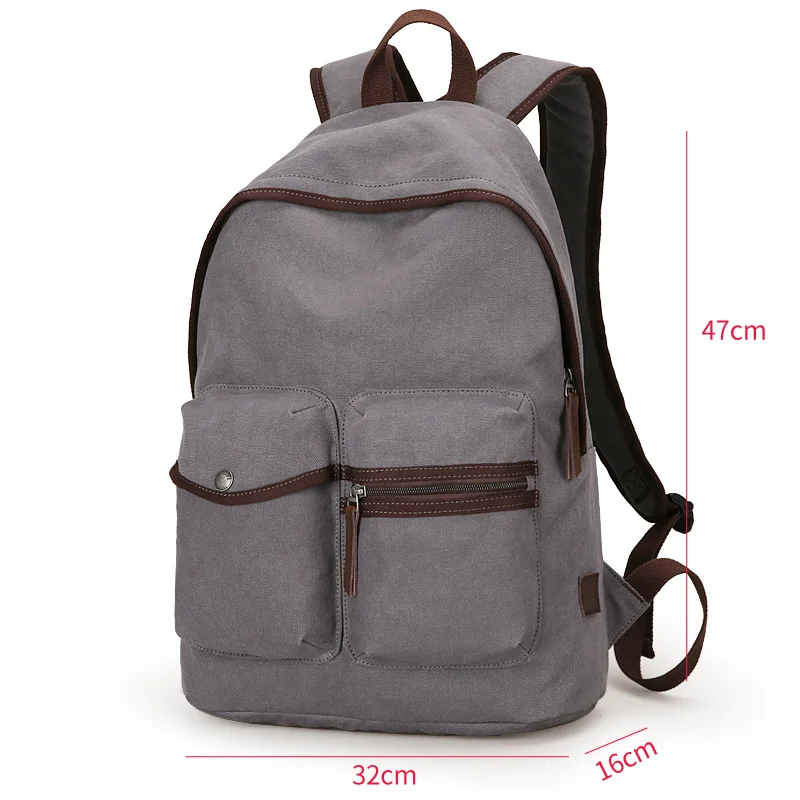 

Factory Goods MUZEE Trend Cool Outdoor Backpack Men's Europe And America Canvas Bag Backpack Burden Relieving Schoolbag