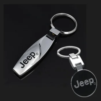 

Metal Auto Key Chain for Jeep Grand Commander Liberty Cherokee Renegade Wrangler jk Patriot Chrome Keychain Keyring Pendant