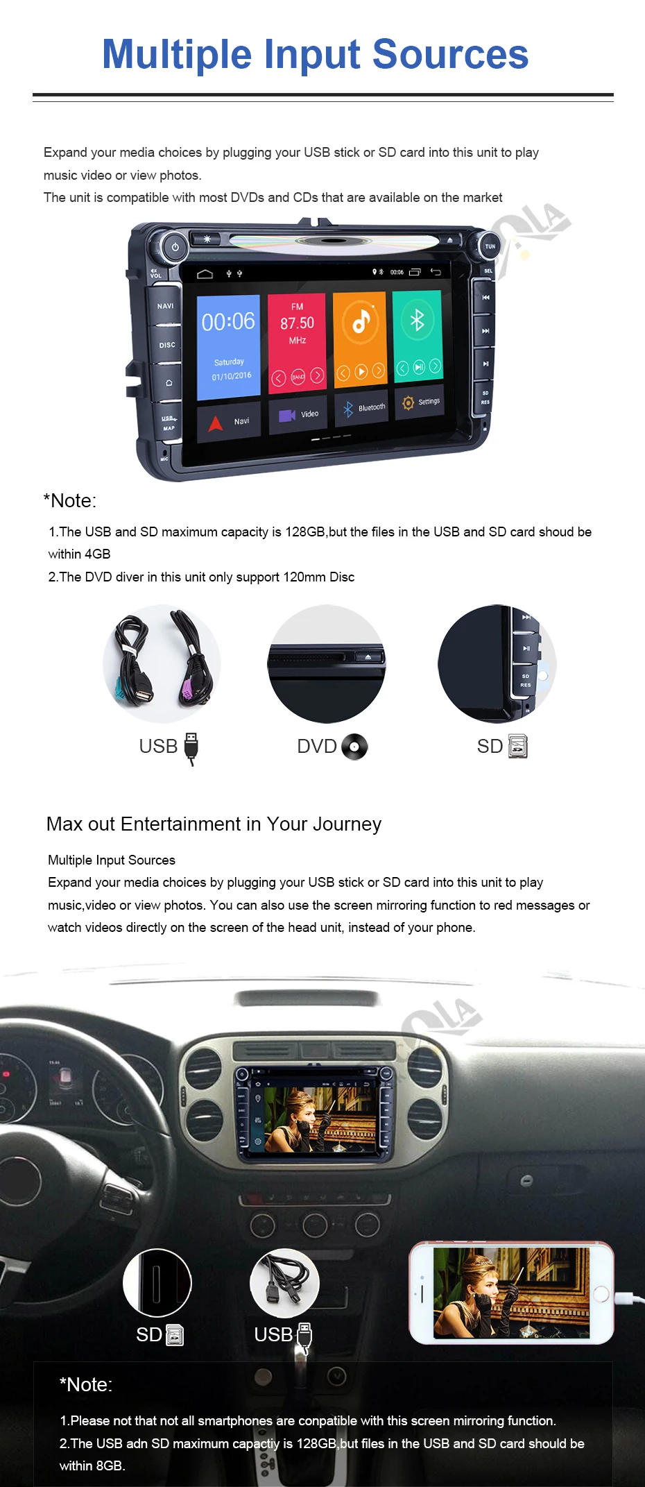 Top 7"1 Din Android 8.1 Quad Core Car Radio GPS Navi Car DVD Player For BMW 1 Serie E81 E82 E87 E88 I20 2004-2011 Head Unit BT Wifi 7