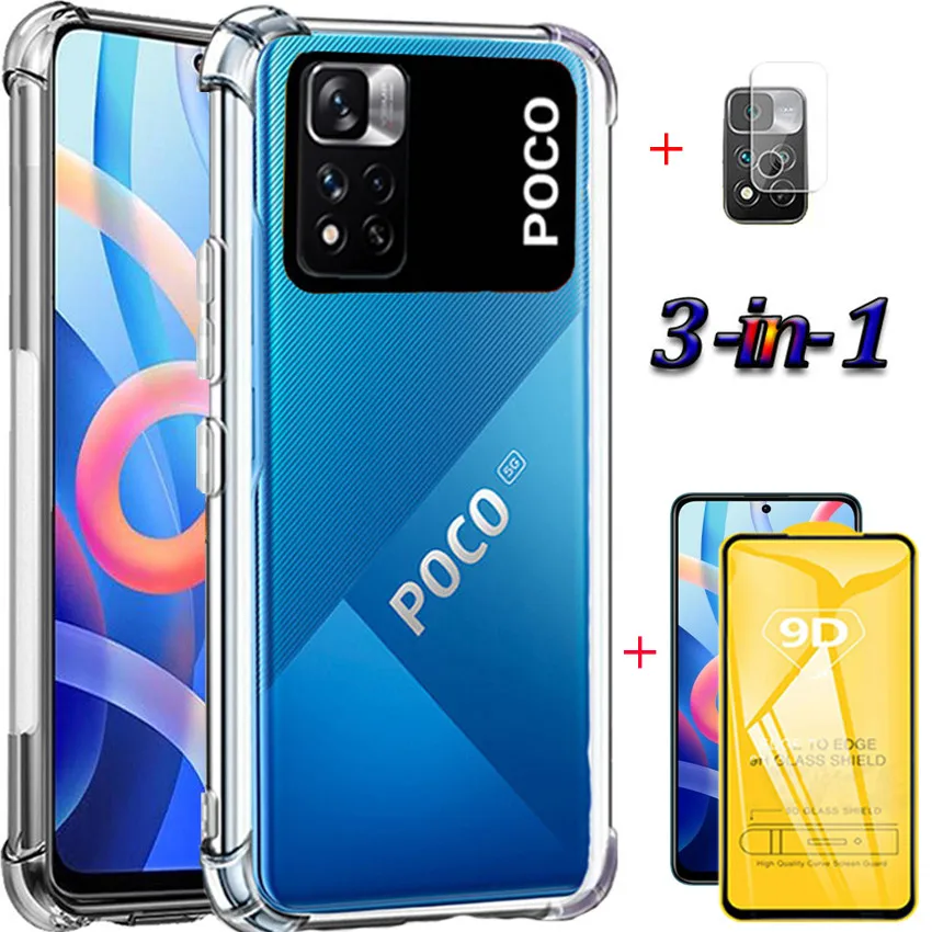 3IN1 Poco M4 Pro чехол для телефона Xiaomi X 3 GT противоударный 5G Case M4Pro X3 NFC M4-Pro задняя крышка