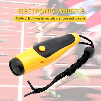 

125dB Electronic Whistle Whistle with Lanyard Yellow Referee Outdoor Survival for Outdoor Exercise Sport Ornaments
