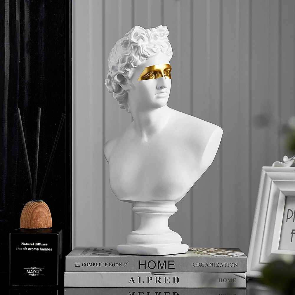 31cm 1.3kg Large Apollo Bust Statue Nordic Resin Statue Resin Gypsum Head Sculpture Apollo Portrait Home Decoration Accessories 31cm 1.3kg Large Apollo Bust Statue Nordic Resin Statue Resin Gypsum Head Sculpture Apollo Portrait Home Decoration Accessories