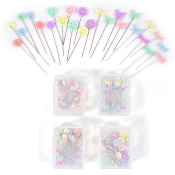 

50pcs/set Patchwork Needle Craft Flower Button Head Pins Embroidery Pins For DIY Quilting Tool Sewing Accessories