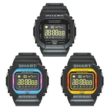 

EX16T Outdoor Pedometer Sport IP67 Waterproof Smart Watch Alarm Clock Wristwatch Built-In 220mah Cr2030 Button Battery