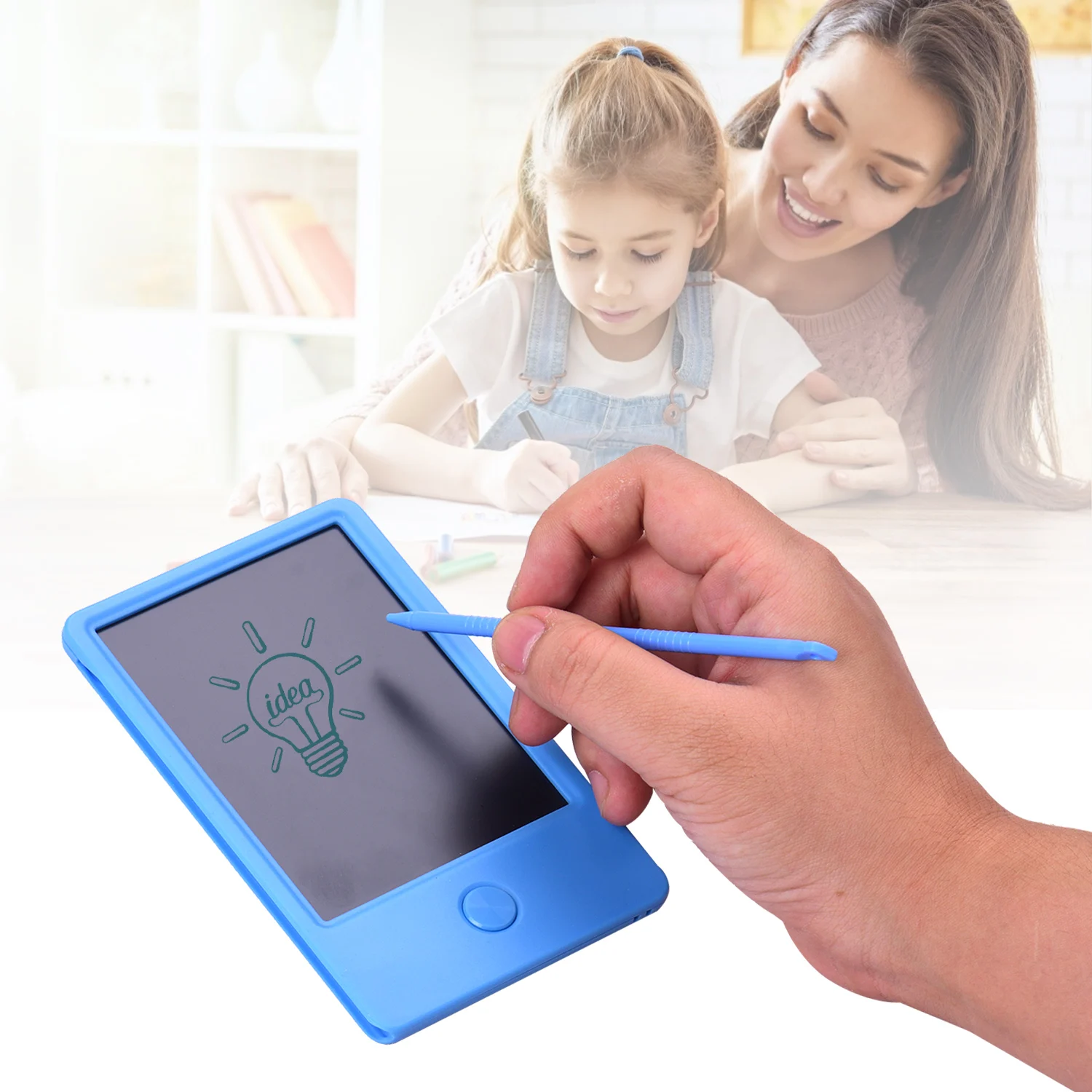 Aibecy 4,5 дюймов Мини карманный ЖК-планшет для письма электронная графическая доска для рисования блокнот для рукописного ввода со стилусом и кнопкой стирания