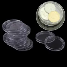 

100 Coin Holder Capsules 32mm Round Box Plastic collectibles Storage Organizer