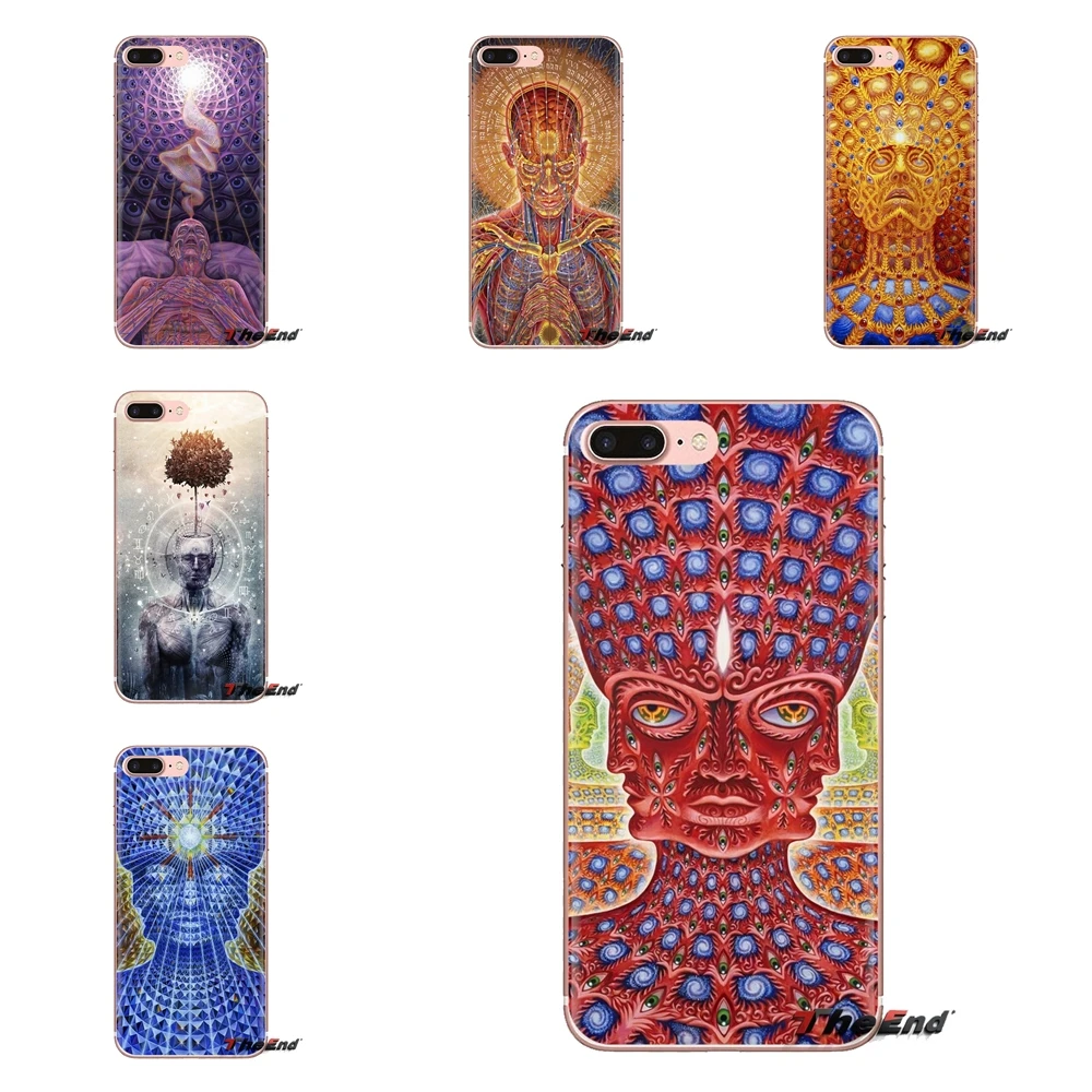Alex Grey Colors Soft Transparent Shell Covers For LG G3 G4 Mini G5 G6 G7 Q6 Q7 Q8 Q9 V10 V20 V30 X Power 2 3 K10 K4 K8 2017 |