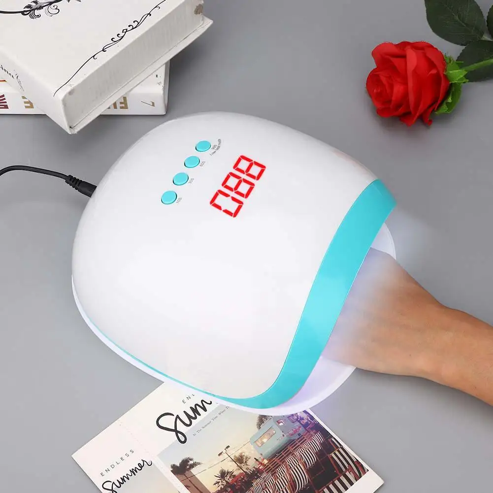 72 Вт светодиодный дисплей УФ Гель лак для ногтей сушилка завивки лампа