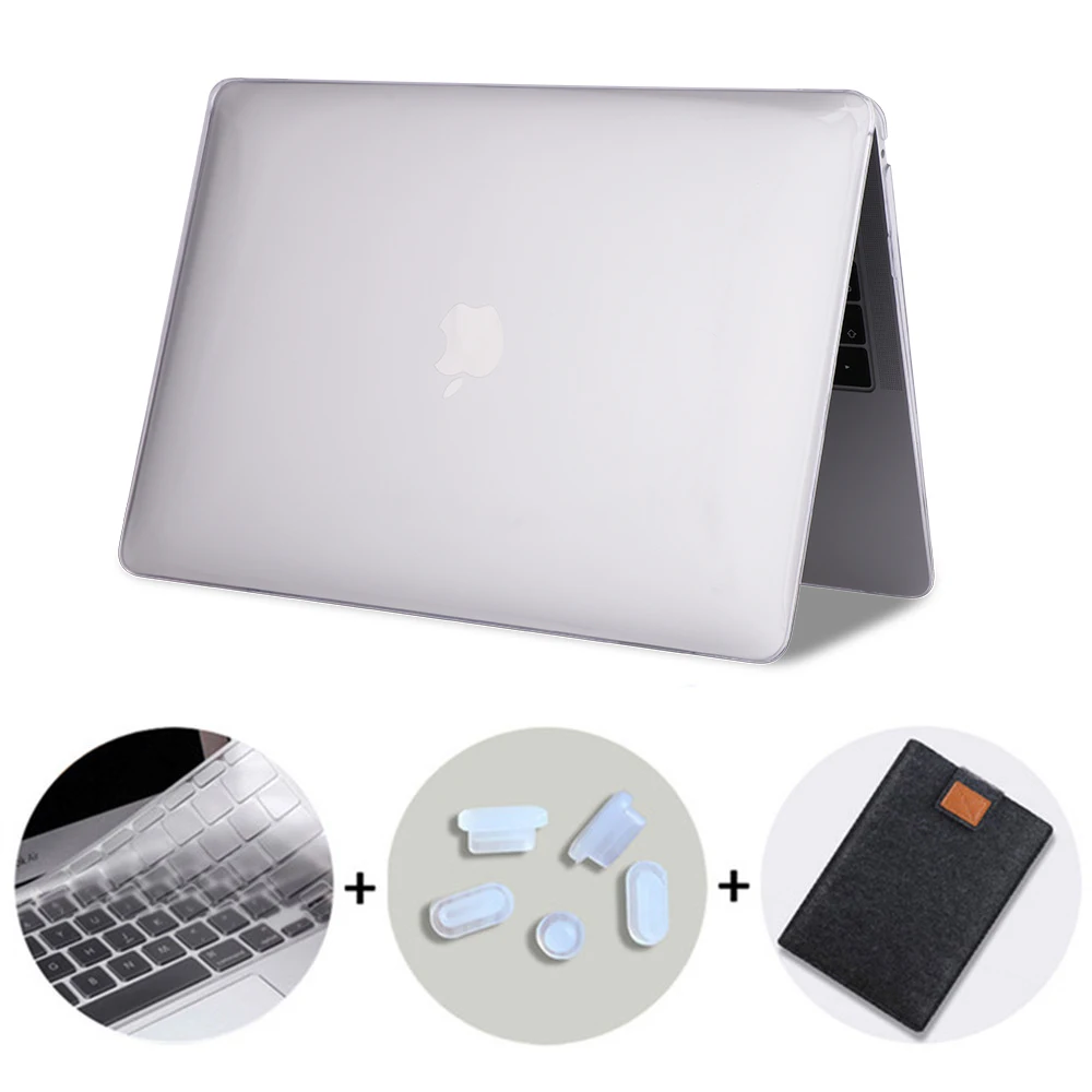 MTT Прозрачный матовый чехол для Macbook Air Pro retina 11 12 13 15 сумка для ноутбука чехол для Apple mac book Air 13,3 дюймов жесткий чехол - Цвет: Crystal Transparent