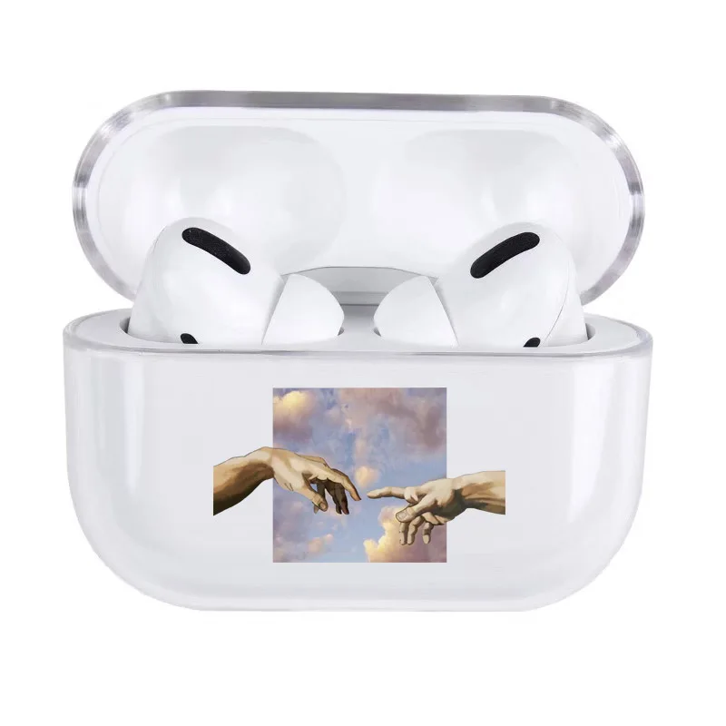 Жесткий чехол с простым буквенным принтом для Apple Airpods 2, забавная картина маслом, Bluetooth, чехол для наушников, милый чехол для наушников, коробка для Airpods Pro - Цвет: For Airpods Pro-7