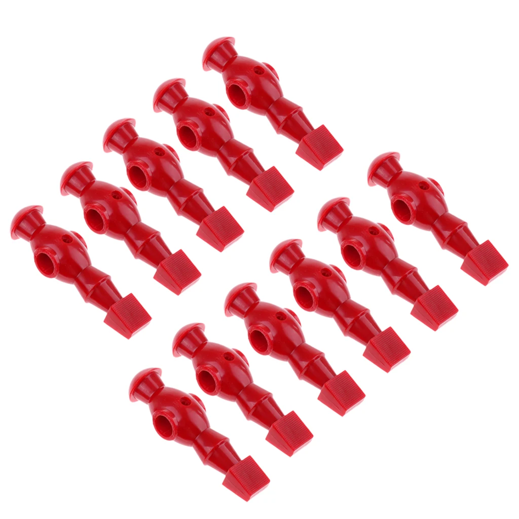 11 Pieces Table Soccer Player Foosball Table Men Player Man Guys for 1.2m Foosball Red Dark Blue