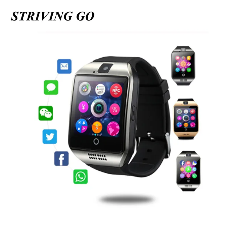 Смарт-часы с камерой Q18 Bluetooth Smartwatch SIM TF слот для карт фитнес-трекер спортивные