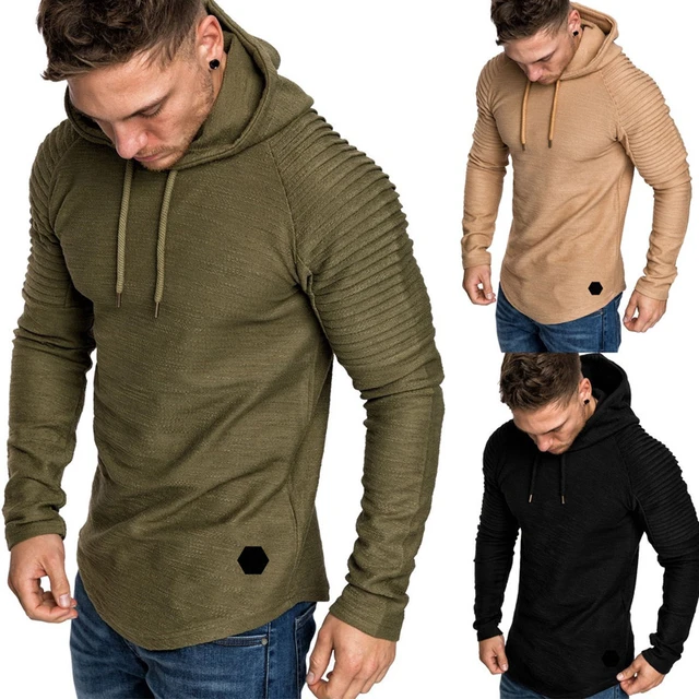 Sudaderas con capucha ajustadas para hombre, de manga larga Camiseta deportiva, chaqueta deportiva a rayas para gimnasio, sudaderas térmicas a prueba de -